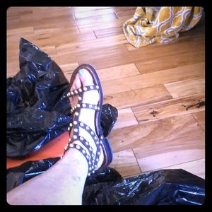 Brown gladiator sandals